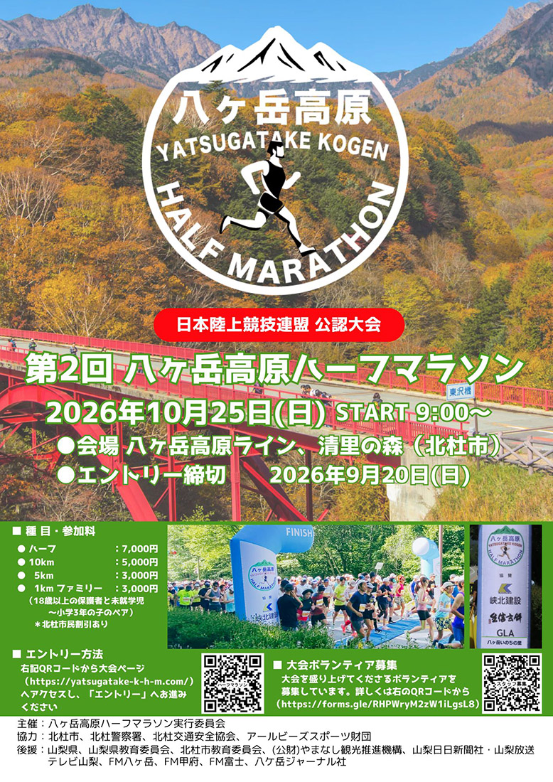 第2回八ヶ岳高原ハーフマラソン